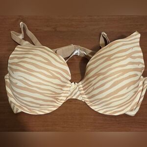 Maidenform Womens Brown/Beige Zebra Striped Padded Bra 38C